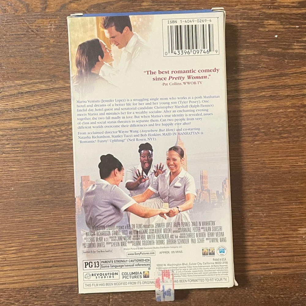 Maid In Manhattan VHS - Picture 2 of 3